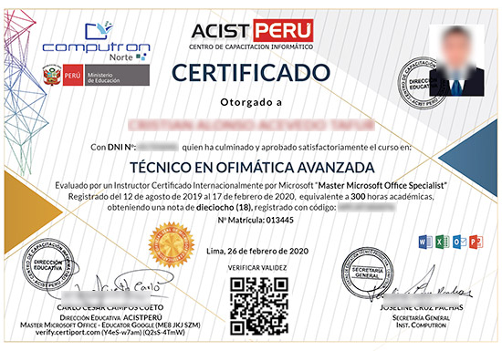 Obtener certificado digital de ofimática avanzado de manera inmediata