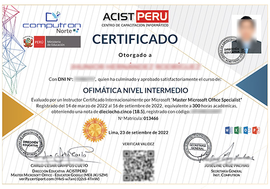 Obtener certificado digital de ofimática intermedio de manera inmediata