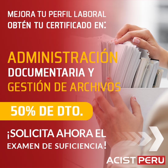 Curso Gratis virtual de dministracion documentaria y gestion de archivos